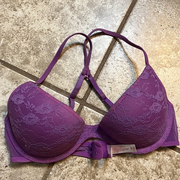 Xhileration intimates brand, purple racer back bra, super comfy. Size 34B - Picture 2 of 3